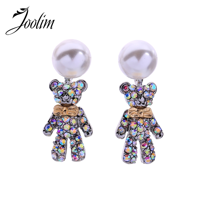 Dangle & Chandelier Joolim Cute Pearl Bear Piercing Earring
