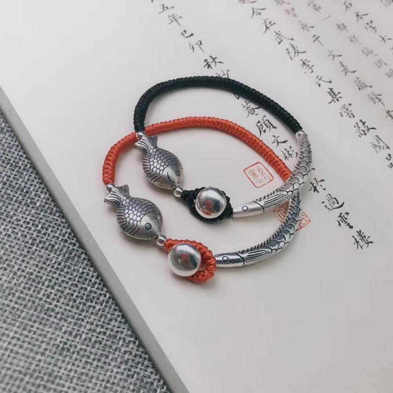 Oriental fashion versatile ethnic style auspicious beaded bracelet S925 retro DIY hand woven rope bossimi subtropical fish penda
Oriental fashion versatile ethnic style auspicious beaded bracelet S925 retro DIY hand woven rope bossimi subtropical fish penda