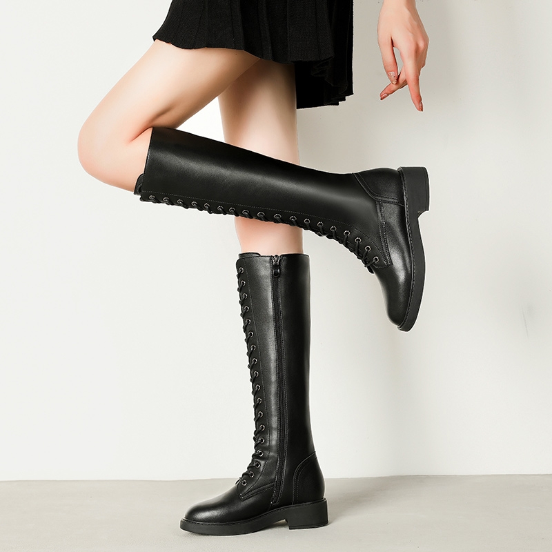 2020 Winter Women Boots Winter Knee High Boots Designer Punk Style Shoes Black Leather High Boot
2020 Winter Women Boots Winter Knee High Boots Designer Punk Style Shoes Black Leather High Boot