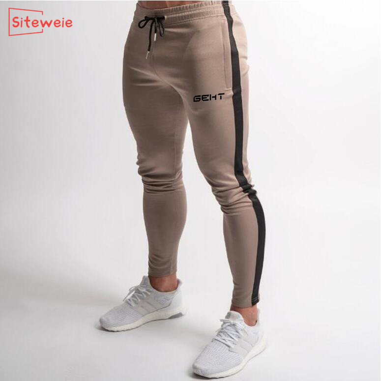 SITEWEIE Joggers Sport Running Pants Fitness Mens Cotton Men Sportswear Tracksuit Bottoms Skinny Sweatpants Gyms Trousers G247 200925