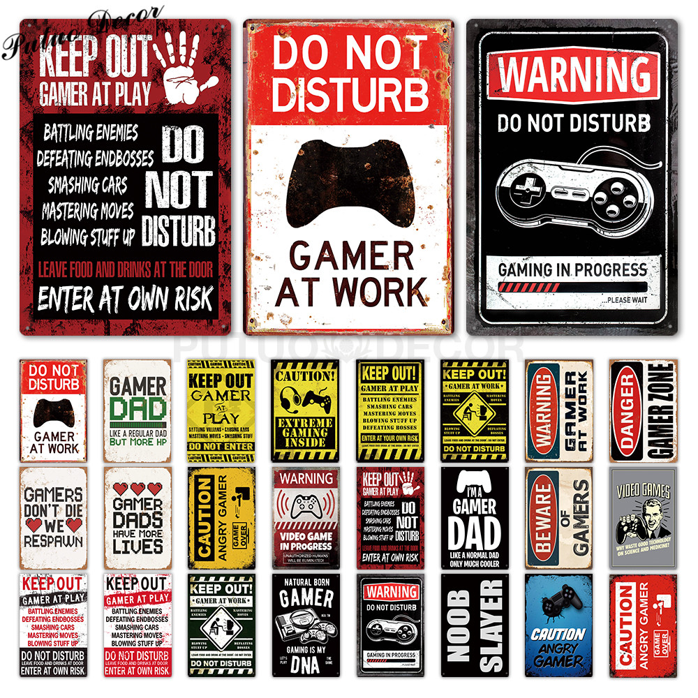 Funny Gamer Metal Sign Tin Sign Gamer at Work Sign Retro Signs Wall Decor for House Home Room Metal Signs Tin Signs C0926
Funny Gamer Metal Sign Tin Sign Gamer at Work Sign Retro Signs Wall Decor for House Home Room Metal Signs Tin Signs C0926