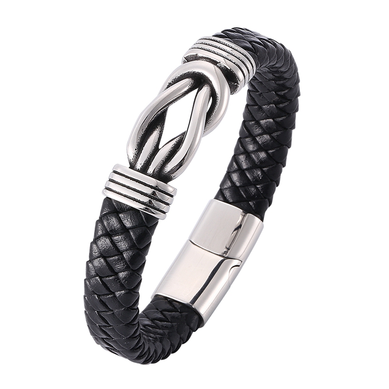 Vintage Charm Leather Bracelets for Men Black Braided Bracelet Stainless Steel Clasp Wristband Male Jewelry Fashion Gifts PW803
Vintage Charm Leather Bracelets for Men Black Braided Bracelet Stainless Steel Clasp Wristband Male Jewelry Fashion Gifts PW803