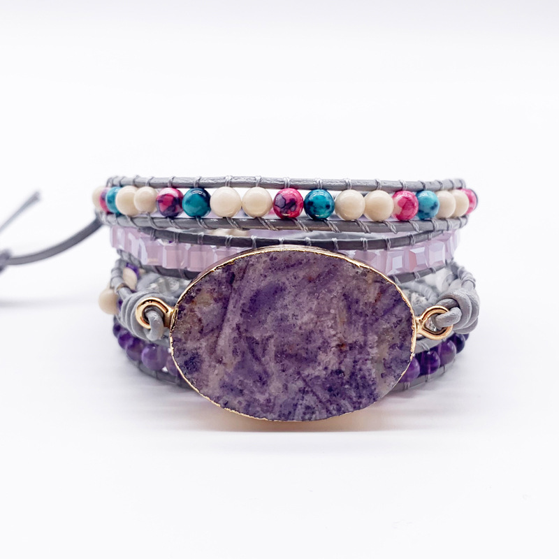 Bohemian Style Leather Wrap Bracelets for Women Multi-layer Natural Stones Beaded Bracelet Fashion Jewelry Party Gifts Wholesale
Bohemian Style Leather Wrap Bracelets for Women Multi-layer Natural Stones Beaded Bracelet Fashion Jewelry Party Gifts Wholesale
