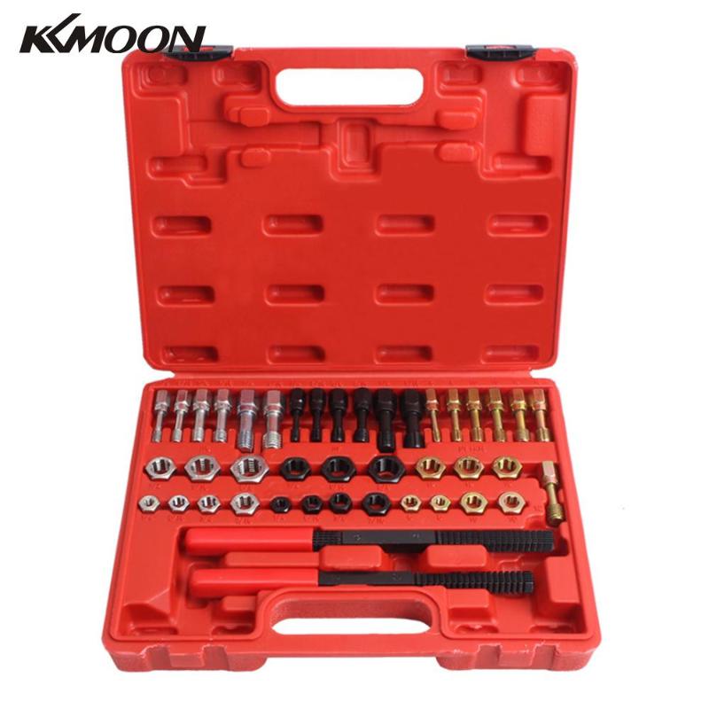 KKMOON 42Pcs Professional Rethread Reapir Tools Kit Metric File Thread File UNF/UNC Rethreader Dies Taps
KKMOON 42Pcs Professional Rethread Reapir Tools Kit Metric File Thread File UNF/UNC Rethreader Dies Taps