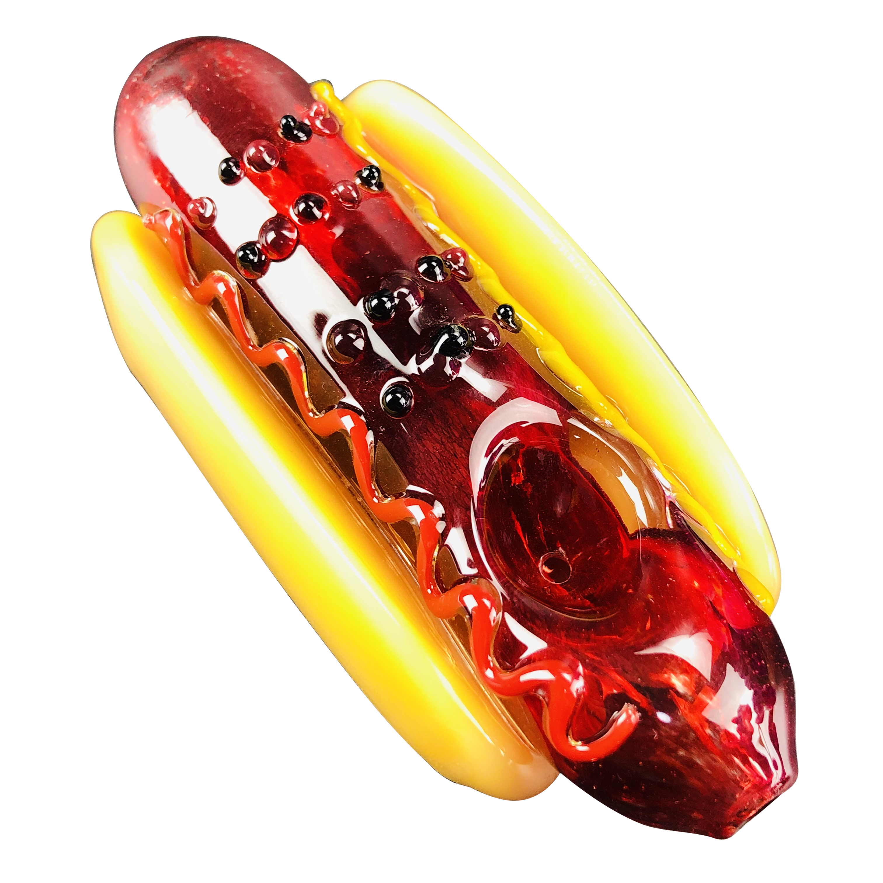 Colored creative glass crafts glass pipe, unique hot dog style, compact and portable, comfortable to touch, free shipping
Colored creative glass crafts glass pipe, unique hot dog style, compact and portable, comfortable to touch, free shipping