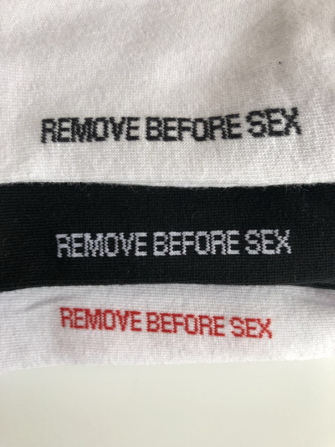 032C REMOVE BEFORE SEX men women socks letter jacquard cotton spring summer autumn socks hight quality