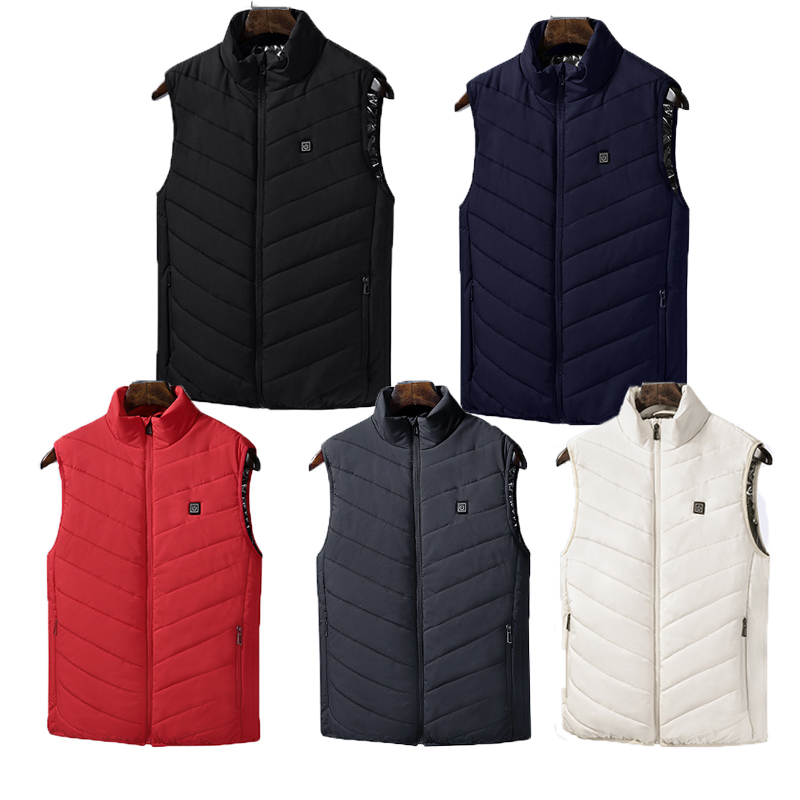 Winter USB Couples Heated Vest 5 Colors Stand Collar Heating Cotton Vest Safety Intelligent Constant Temperature Windproof, Red
Winter USB Couples Heated Vest 5 Colors Stand Collar Heating Cotton Vest Safety Intelligent Constant Temperature Windproof, Red
