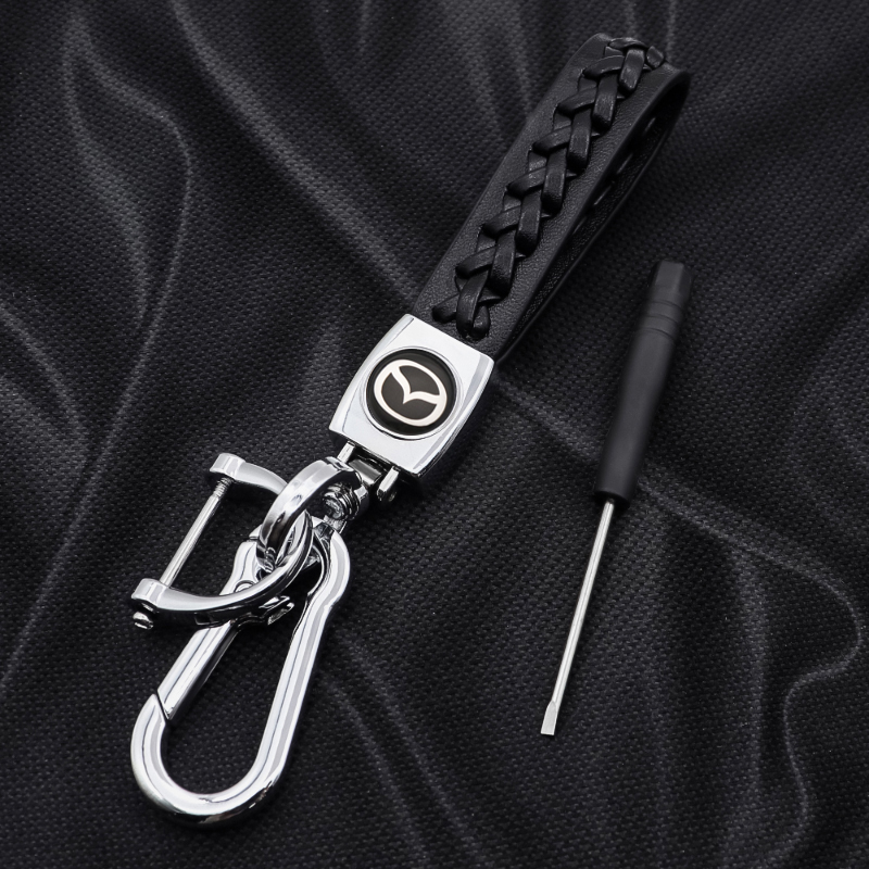 Car accessories 3D metal leather braided rope brand logo keychain key ring for Mazda- 2 3 6 MX-5 MX-30 CX-3 CX-8 CX-9 Millenia
Car accessories 3D metal leather braided rope brand logo keychain key ring for Mazda- 2 3 6 MX-5 MX-30 CX-3 CX-8 CX-9 Millenia