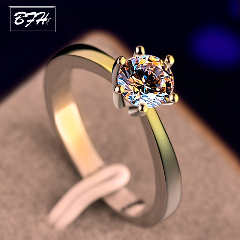 BFH Classic Six Claw Silver colour Ring Austria Crystal Wedding Ring for Bridal Christmas for Women Jewelry Engagement
BFH Classic Six Claw Silver colour Ring Austria Crystal Wedding Ring for Bridal Christmas for Women Jewelry Engagement