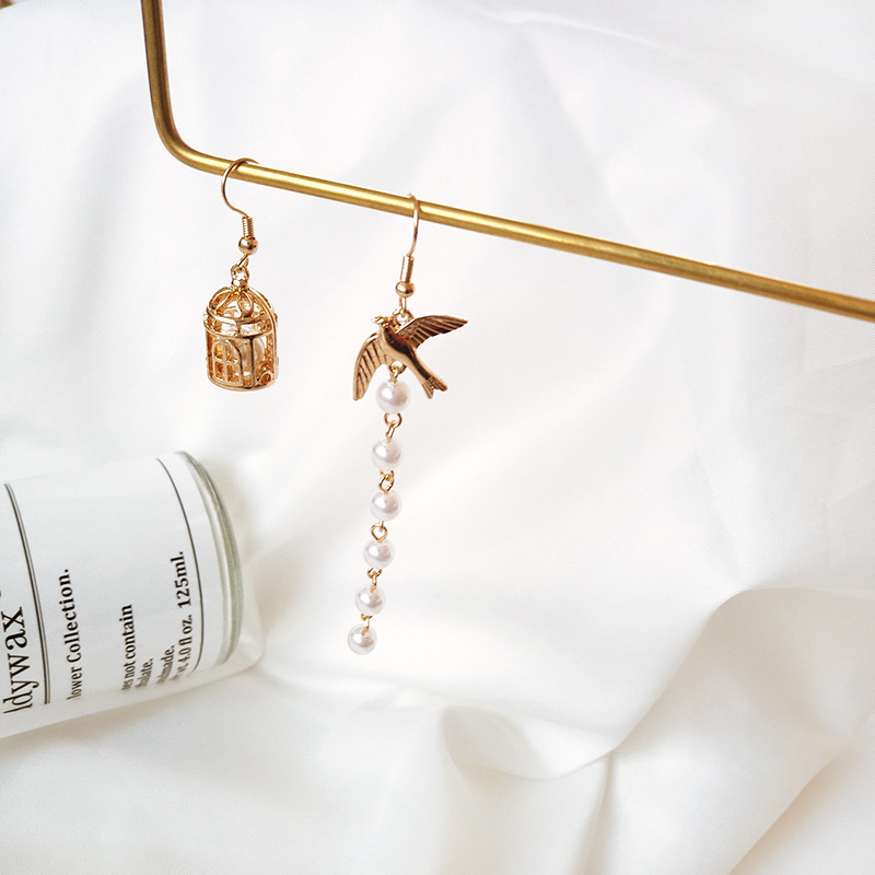 Women's Earring Birdcage Bird Asymmetric Handmade Pearl Long Tassel Drop Earrings Forestry Jewelry Fashion Trendy Party Gift
Women's Earring Birdcage Bird Asymmetric Handmade Pearl Long Tassel Drop Earrings Forestry Jewelry Fashion Trendy Party Gift