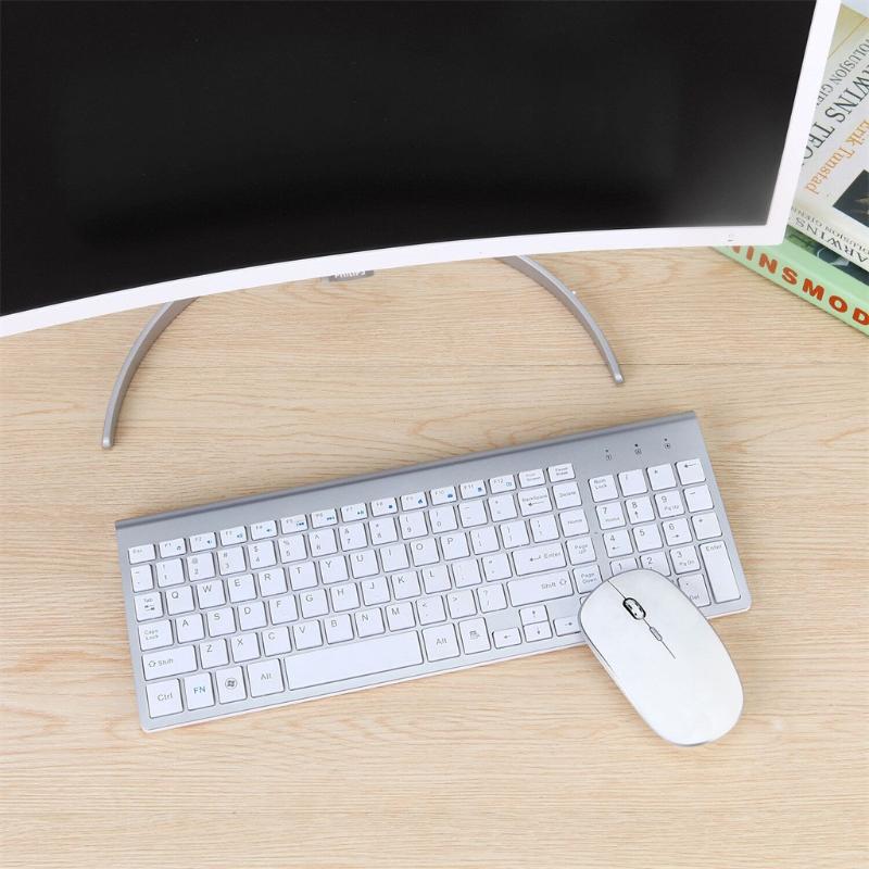2.4G Wireless Silent Keyboard and Mouse Mini Multimedia Full-size Keyboard Mouse Combo Set For Notebook Laptop Desktop PC 20j1
2.4G Wireless Silent Keyboard and Mouse Mini Multimedia Full-size Keyboard Mouse Combo Set For Notebook Laptop Desktop PC 20j1