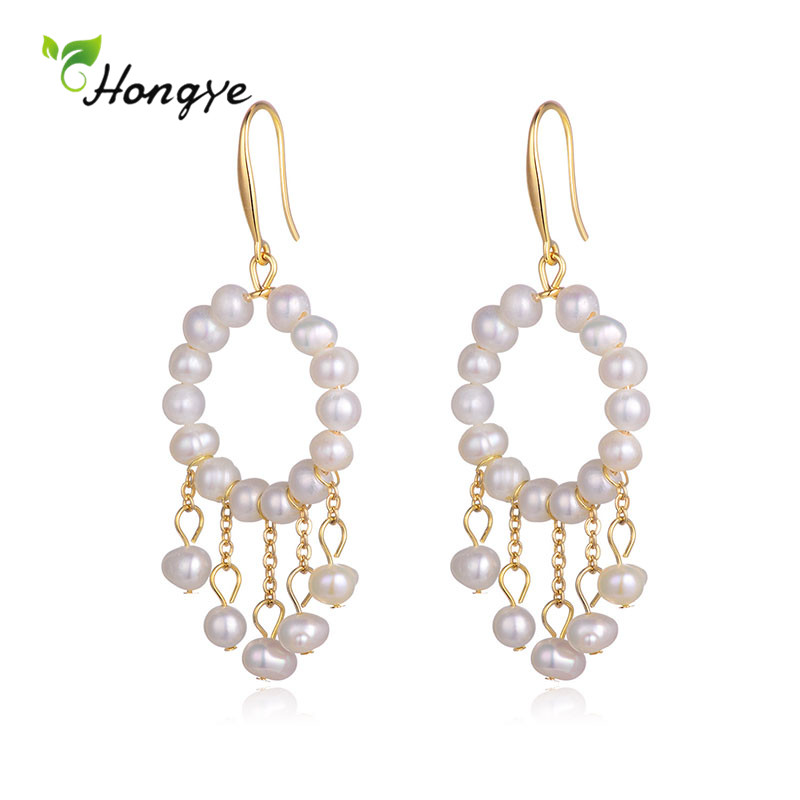Hongye Classic Round Natural Freshwater Pearls Drop Earrings for Women Long Pendientes Tassel Party Modern Jewelry Brincos Gifts
Hongye Classic Round Natural Freshwater Pearls Drop Earrings for Women Long Pendientes Tassel Party Modern Jewelry Brincos Gifts