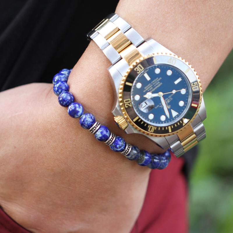 Charm Bracelets Fashion Top Grade Man Bracelet Classic Natural Lapis Lazuli Tiger Eye Matte Beads Stone For Male Jewelry Gift
Charm Bracelets Fashion Top Grade Man Bracelet Classic Natural Lapis Lazuli Tiger Eye Matte Beads Stone For Male Jewelry Gift