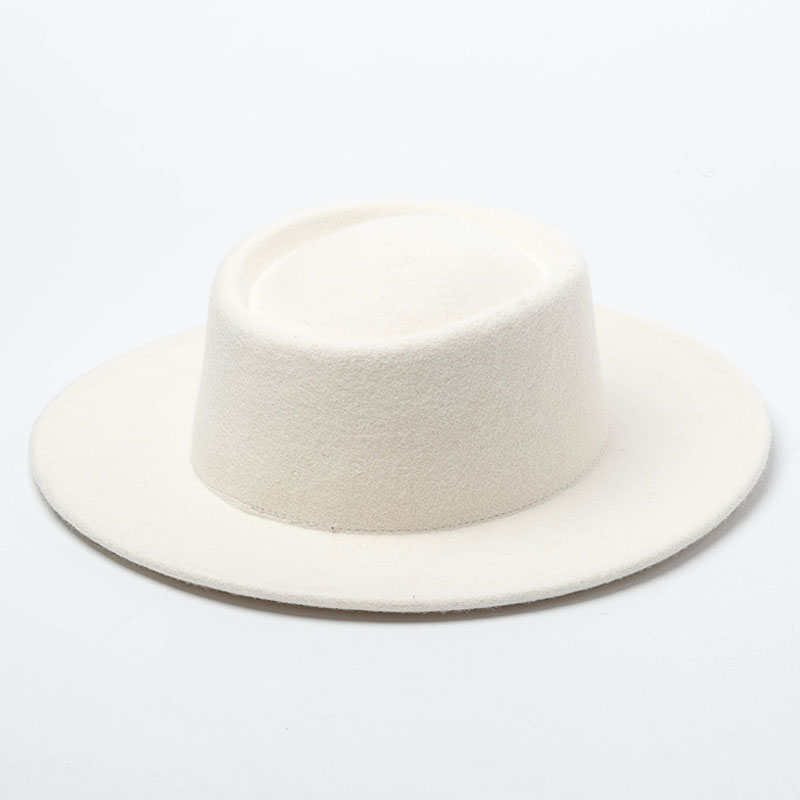 High Quality Women 100% Wool Felt Hats White Wide Brim Fedoras Wedding Party Pork Pie Fedora Hats Floppy Triby, Flat top
High Quality Women 100% Wool Felt Hats White Wide Brim Fedoras Wedding Party Pork Pie Fedora Hats Floppy Triby, Flat top