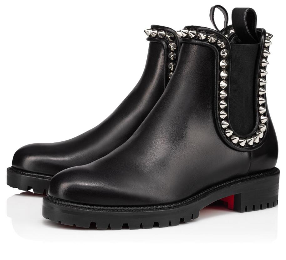 Famous Winter Women's Red Bottom Boots Capahutta Ankle Boots Black Leather Lug Sole High Quality Brands Red Sole Booties Party Wedding
Famous Winter Women's Red Bottom Boots Capahutta Ankle Boots Black Leather Lug Sole High Quality Brands Red Sole Booties Party Wedding
