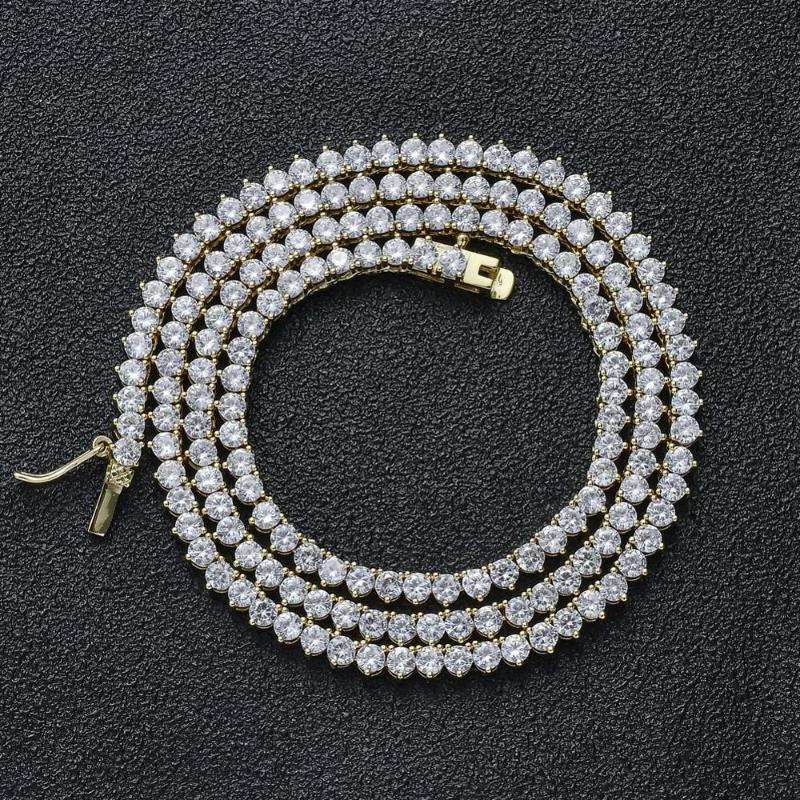 3mm 16" 18" 20" 22" 24" brass setting CZ 3 Prong Tennis Necklace Gold/Silver Color Iced Out Cubic Zirconia Chain necklace
3mm 16" 18" 20" 22" 24" brass setting CZ 3 Prong Tennis Necklace Gold/Silver Color Iced Out Cubic Zirconia Chain necklace