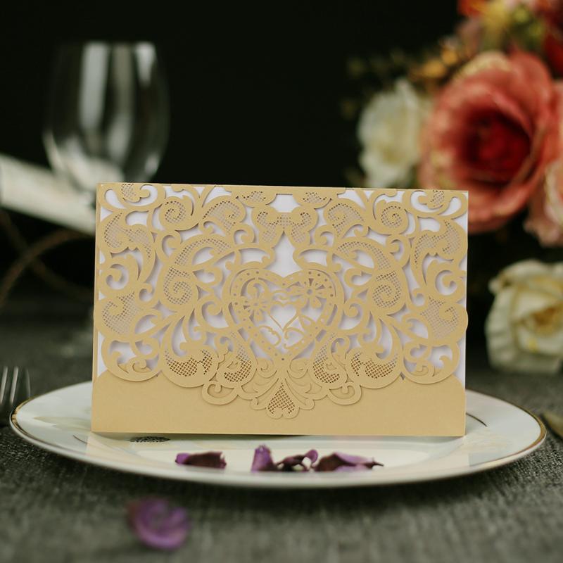 20pcs Invitation Cards Pearl Paper Delicate Carved Floral Love Pattern Invitation Cards For Wedding Anniversary Engagement
20pcs Invitation Cards Pearl Paper Delicate Carved Floral Love Pattern Invitation Cards For Wedding Anniversary Engagement