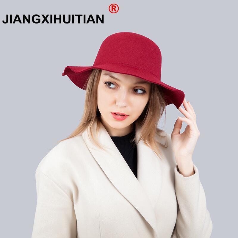 2020 New Hats For Women Soft Vintage Wide Brim Wool Felt Bowler Fedora Hat Floppy Cloche Women's Large Hat Cap Christmas gift
2020 New Hats For Women Soft Vintage Wide Brim Wool Felt Bowler Fedora Hat Floppy Cloche Women's Large Hat Cap Christmas gift
