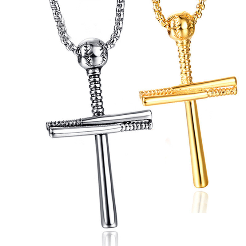 Cremation Urn Baseball Gold Cross Necklace For Ashes Memorial Keepsake Titanium Stainless Steel Pendant Remembrance Jewelry Gifts Women Men Collar Who