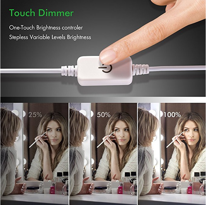 Bulbs Hollywood LED Vanity Mirror Lights Hollywood Lamp Makeup Dressing Table Kit USB Power Dimmer Bulb Cosmetic Mirror