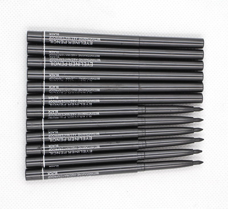 Retractable Black Eyeliner Pencil Automatic Rotating Sweatproof Natural Easy To Wear Makeup Eyebrow Eyeliners Pencils