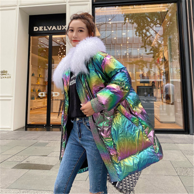 Fashion Holographic Duck Down Coat Women Winter 2020 Real Fur Collar Oversize Long Down Jacket Feather Overcoat 971, Blue
Fashion Holographic Duck Down Coat Women Winter 2020 Real Fur Collar Oversize Long Down Jacket Feather Overcoat 971, Blue
