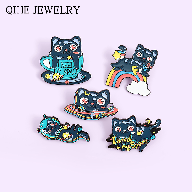 Space Cat Enamel Pins Anime Cat Planet Astronaut Badges Rainbow Animal Brooches Lapel Pin Jewelry Gift for Friends Wholesale
Space Cat Enamel Pins Anime Cat Planet Astronaut Badges Rainbow Animal Brooches Lapel Pin Jewelry Gift for Friends Wholesale