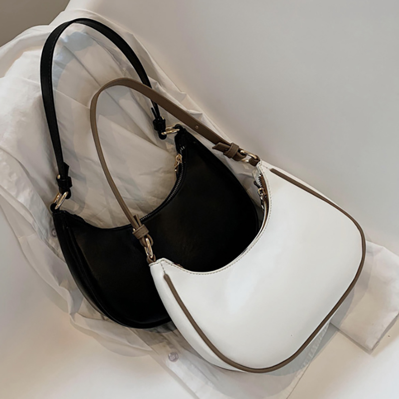 Retro Underarm Bag Half Moon Leather Shoulder Cross Body Bags for Women 2020 New Trend Handbags Female Fashion Lady's Hand Bag, White
Retro Underarm Bag Half Moon Leather Shoulder Cross Body Bags for Women 2020 New Trend Handbags Female Fashion Lady's Hand Bag, White