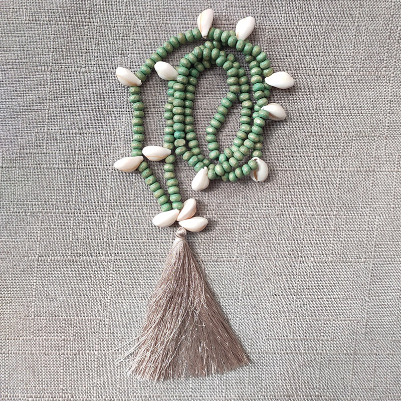 Long tassel pendant necklace ethnic style fashion wild clothes accessories green wooden beads natural shell beaded necklace
Long tassel pendant necklace ethnic style fashion wild clothes accessories green wooden beads natural shell beaded necklace