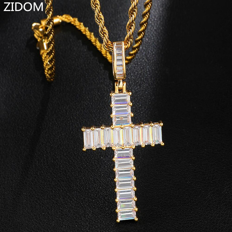 Men/Women Hip hop iced out bling Cross Pendant Necklaces High quality Zircon Hiphop necklace fashion jewelry gifts
Men/Women Hip hop iced out bling Cross Pendant Necklaces High quality Zircon Hiphop necklace fashion jewelry gifts