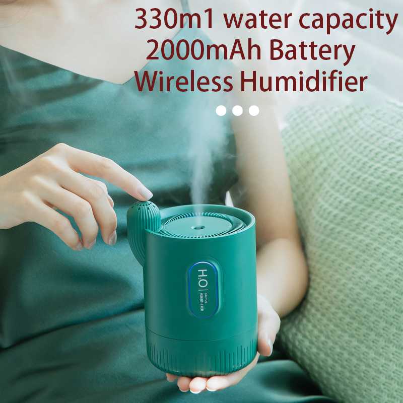 330ML Mini Cactus Air Humidifier 2000mAh Rechargeable Battery USB Portable Ultrasonic Cool Mist Aroma Essential Oil Diffuser
330ML Mini Cactus Air Humidifier 2000mAh Rechargeable Battery USB Portable Ultrasonic Cool Mist Aroma Essential Oil Diffuser