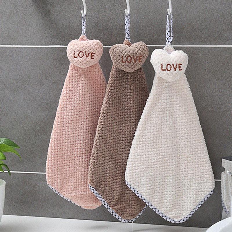 Cute Hand Towel With Hanging Hole Household Hand Towel With Heart For Kitchen Kitchen
Cute Hand Towel With Hanging Hole Household Hand Towel With Heart For Kitchen Kitchen