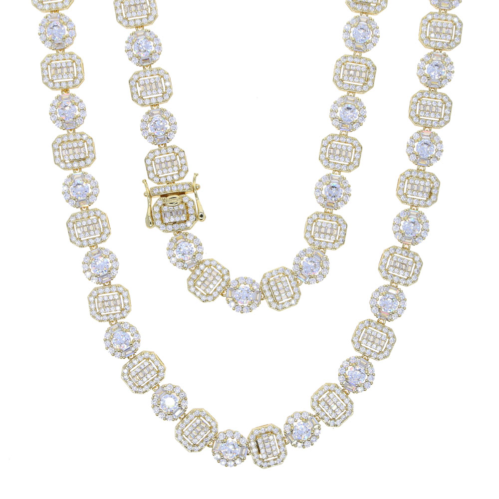 41cm Goth Chains Tennis Necklace Zirconia Stones Chain Necklaces For Women Engagement Wedding Party Choker Jewelry Accessory Halloween gifts