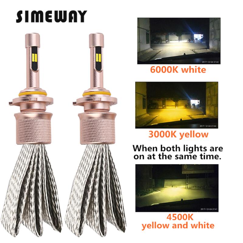 2PCS Car led light H1 H4 H7 H11 9012 D2S headlamp bulbs 90W 11000LM Dual color Tricolor H3 880 auto fog light 3000K 6000K 4300K
2PCS Car led light H1 H4 H7 H11 9012 D2S headlamp bulbs 90W 11000LM Dual color Tricolor H3 880 auto fog light 3000K 6000K 4300K