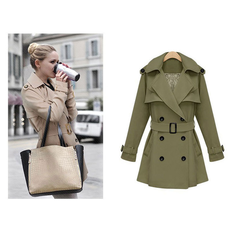 Women' Spring Autumn Lace Lining In The Long Style Of Women' Windbreaker Popular Windbreaker Coat Casual Temperament Coat, Army green
Women' Spring Autumn Lace Lining In The Long Style Of Women' Windbreaker Popular Windbreaker Coat Casual Temperament Coat, Army green