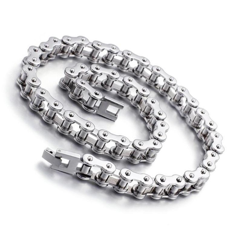 Punk Rock 11MM Wide 18-71CM Long Bike Bracelet Necklace Mens 316L Stainless Steel Custom Bicycle Biker Chain Necklace Jewelry
Punk Rock 11MM Wide 18-71CM Long Bike Bracelet Necklace Mens 316L Stainless Steel Custom Bicycle Biker Chain Necklace Jewelry