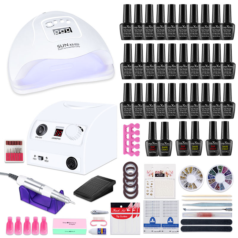 Nail Set 35000RPM Nail Drill Machine polish dryer Gel Polish Set Kit with Drill Machine Gel Varnish Art
Nail Set 35000RPM Nail Drill Machine polish dryer Gel Polish Set Kit with Drill Machine Gel Varnish Art