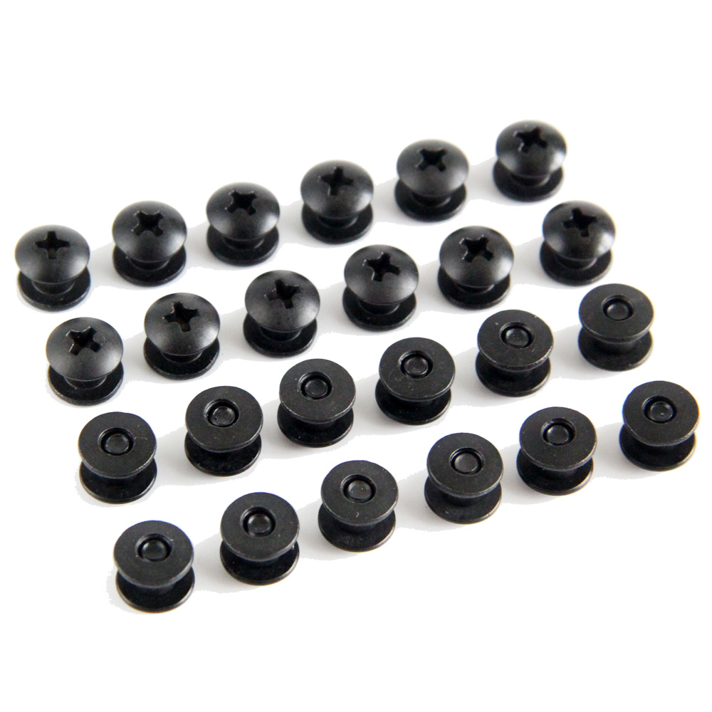 24pcs Black Steel Chicago Screw Set Cross Head Perfect for DIY Kydex and Leather Gun Holsters/Clips and Knife Sheaths, As picture
24pcs Black Steel Chicago Screw Set Cross Head Perfect for DIY Kydex and Leather Gun Holsters/Clips and Knife Sheaths, As picture