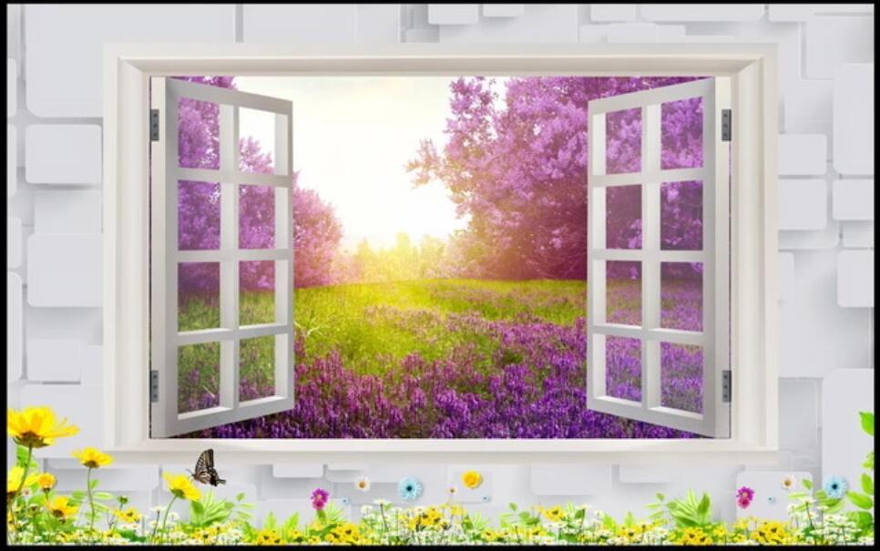 3d photo wallpaper custom mural Beautiful dream 3D window lavender landscape home decor photo wallpaper for walls 3 d in the living room, Non-woven wallpaper
3d photo wallpaper custom mural Beautiful dream 3D window lavender landscape home decor photo wallpaper for walls 3 d in the living room, Non-woven wallpaper