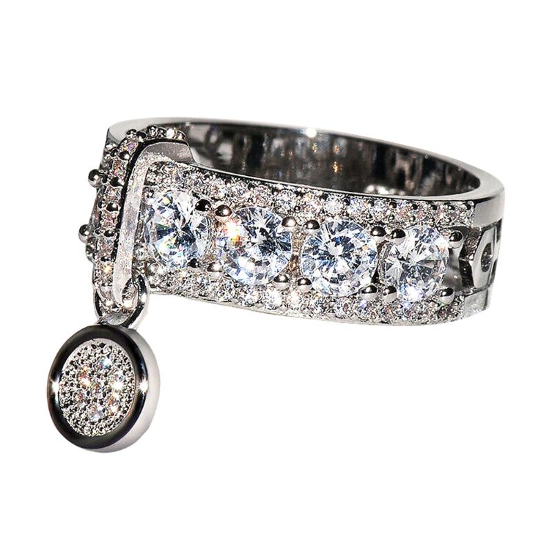 Luxury Rhinestone Ring Silver Color Engagement Wedding Band Rings For Women Men Party Jewelry Anniversary Gift
Luxury Rhinestone Ring Silver Color Engagement Wedding Band Rings For Women Men Party Jewelry Anniversary Gift