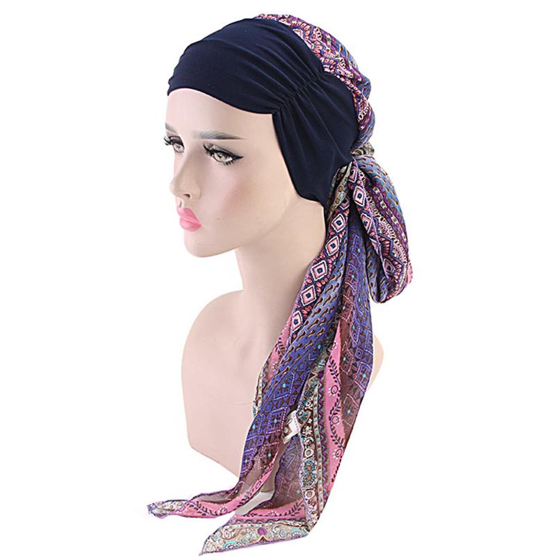 Decorative Sleeping Bonnet Chiffon Accessories Wrap Chemo Hat Floral Printed Easy Tie Muslim Hijab Women Headscarf Stretch Long
Decorative Sleeping Bonnet Chiffon Accessories Wrap Chemo Hat Floral Printed Easy Tie Muslim Hijab Women Headscarf Stretch Long