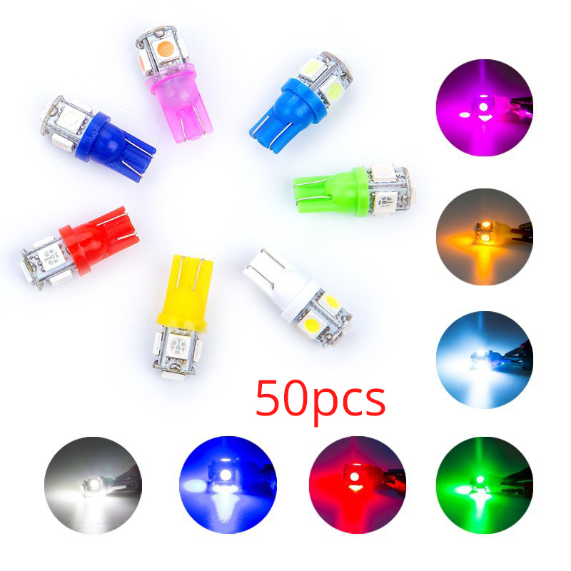 50X T10 W5W LED Bulb 5 SMD LED White Blue Red Yellow Green 194 168 Super Bright wedge Lights bulbs Lamps 12V, As pic
50X T10 W5W LED Bulb 5 SMD LED White Blue Red Yellow Green 194 168 Super Bright wedge Lights bulbs Lamps 12V, As pic