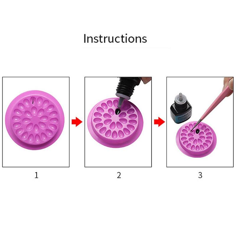 New Eyelash Extension Makeup Tools Glue Holder Lashes Adhesive Pallet Disposable Stand For Beauty Parlour
