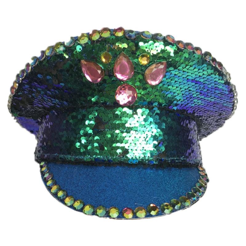 Bright Slice British Performance Cap Golden Rose Blue-Green Cap Sequined Stage Show Punk Hip Hop Hat Adult Men Women
Bright Slice British Performance Cap Golden Rose Blue-Green Cap Sequined Stage Show Punk Hip Hop Hat Adult Men Women