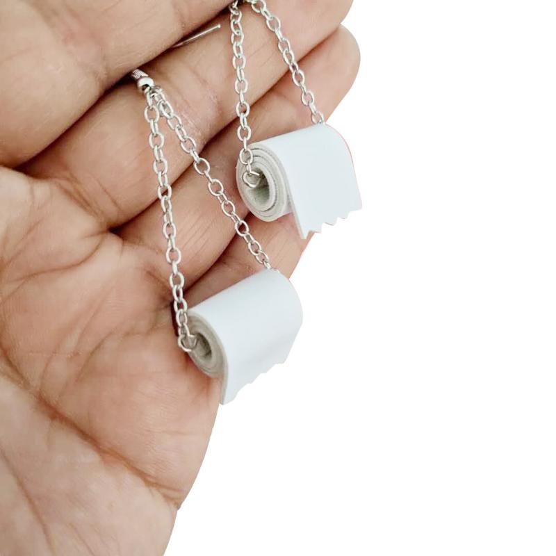 New Arrival Stylish Simple Fashion Creative Dangle Earrings Roll Paper Towel Ladies Earrings Handmade Jewelry Gift 2020 #2
New Arrival Stylish Simple Fashion Creative Dangle Earrings Roll Paper Towel Ladies Earrings Handmade Jewelry Gift 2020 #2