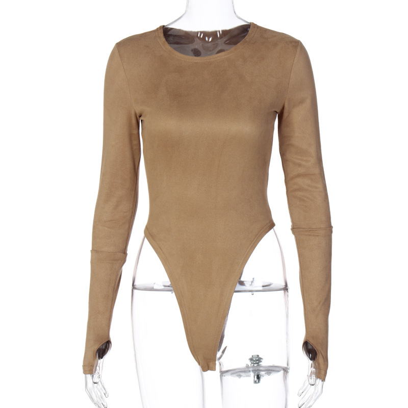 Long Sleeve Women's T-Shirt Bodysuit O Neck Casual Spring Winter White Body Top Sexy Women Bodysuits Streetwear