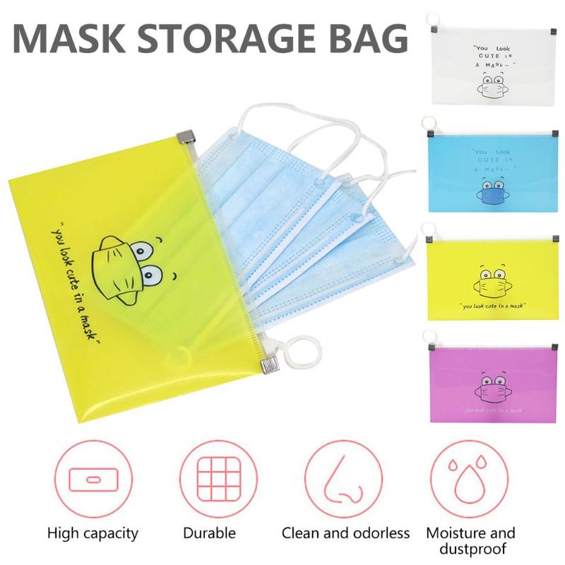 Face Mask Storage Bag Portable Facemask Holder Face Mask Storage Box Case Save Cover Bag