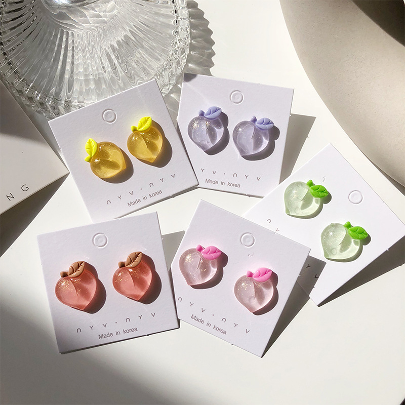 2020 New Korea Nis Cute Peach Acrylic Lovely Summer Stud Earrings for Women Girl Fashion Jewelry Accessories
2020 New Korea Nis Cute Peach Acrylic Lovely Summer Stud Earrings for Women Girl Fashion Jewelry Accessories