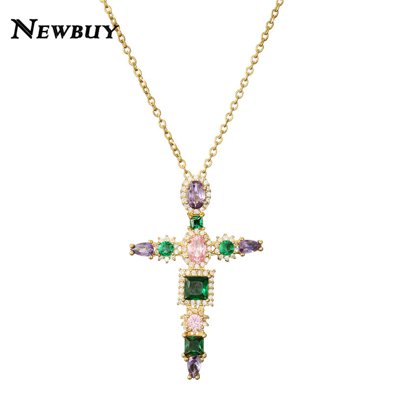 cmoonry 2020 Fashion Colourful Crystal CZ Cross Pendant Necklace For Women Girl 45cm Gold Chain Necklace Christian Jewelry Gift
cmoonry 2020 Fashion Colourful Crystal CZ Cross Pendant Necklace For Women Girl 45cm Gold Chain Necklace Christian Jewelry Gift
