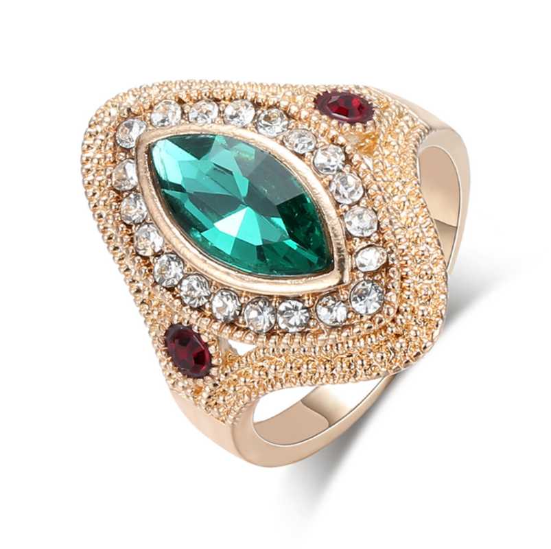 New Luxury Big Ring For Women Gold Color Hollow Vintage Jewelry Mosaic Green Zircon Fashion Wedding Ring Size 7-10
New Luxury Big Ring For Women Gold Color Hollow Vintage Jewelry Mosaic Green Zircon Fashion Wedding Ring Size 7-10